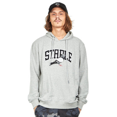 staple collegiate pigeon美潮牌鸽子刺绣logo侧拉链连帽毛圈卫衣