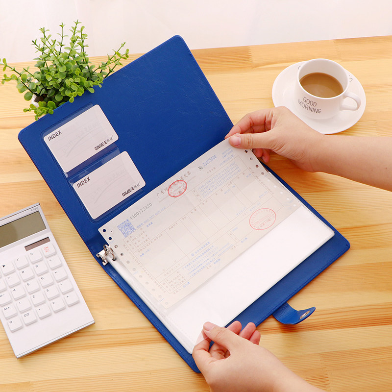 票夹皮面增值税专用发票财务票据文件夹多层活页文件夹