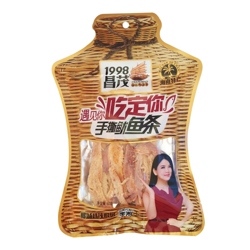 海南特产昌茂手撕鱿鱼条60gx2袋鱿鱼丝海产鱼片鱼干海鲜干货零食