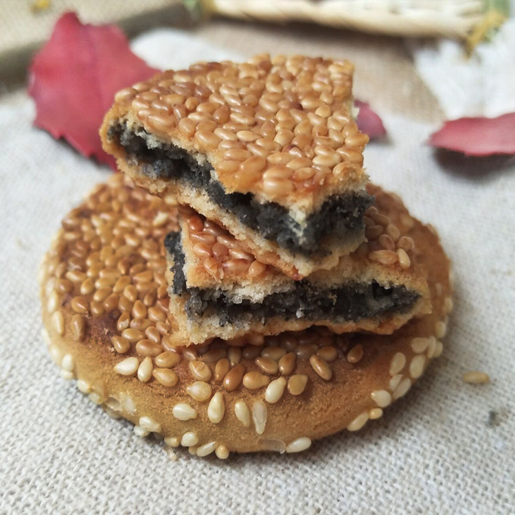 湖北特产正品黄石益朵港饼早餐芝麻休闲老人传统糕点