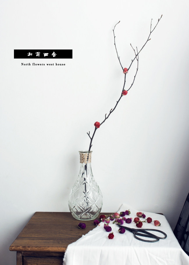 原创设计手工树枝花瓶插花艺术造型干花装饰工作室干花