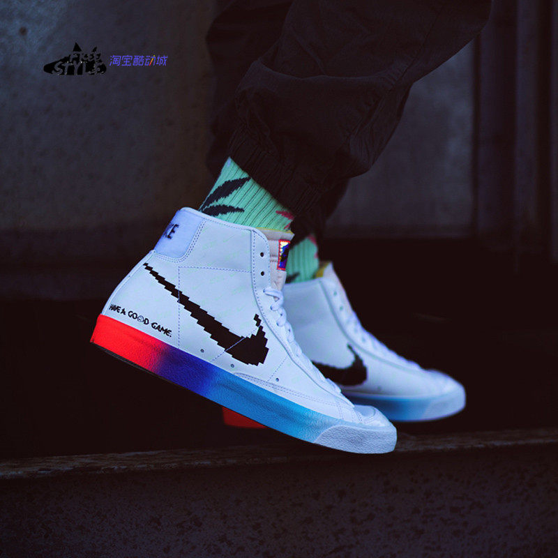 nikeblazermidhavegoodgame电玩像素板鞋dc3280101板鞋