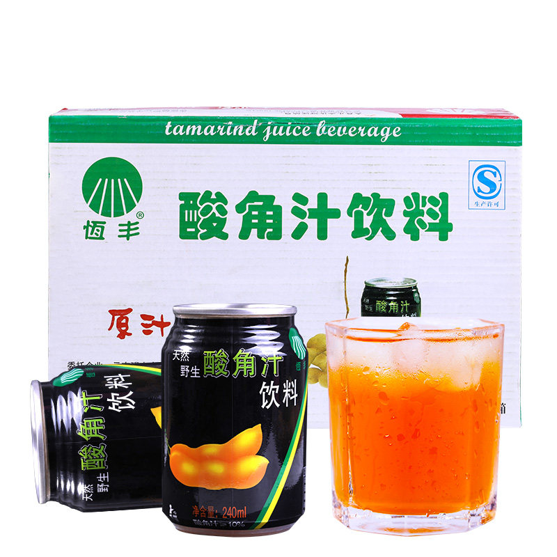 恒丰酸角汁饮料240ml*24瓶 酸角果汁饮料饮品整箱批发云南特产￥36.