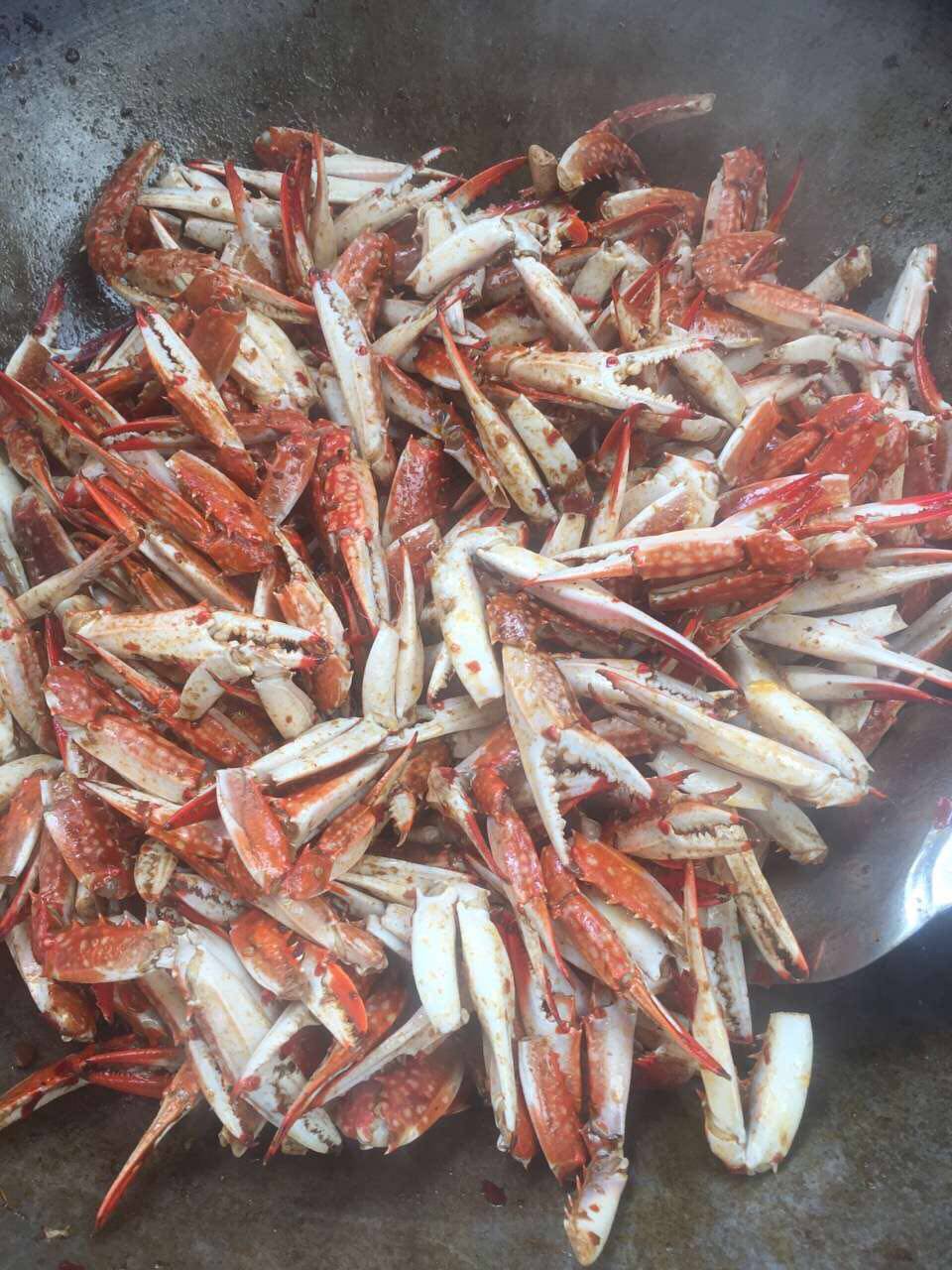 舟山东海海鲜野生梭子蟹新鲜蟹脚白蟹红膏蟹蟹脚一斤500g 大蟹脚