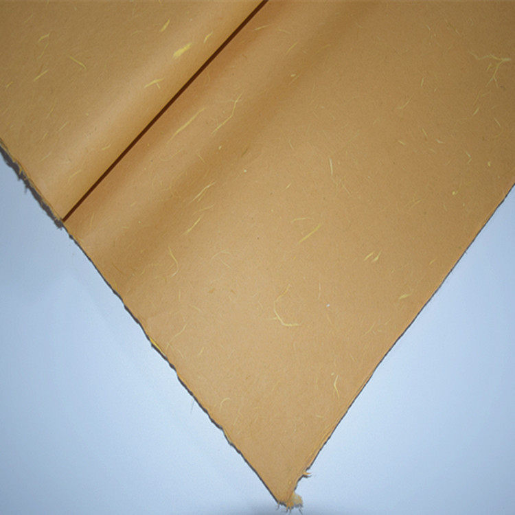 仿古黄彩色小六尺长条云龙白皮纸 粗纤维宣纸 灯笼纸材料批发