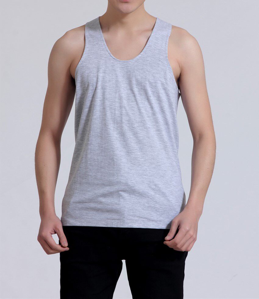 背心夏季中年男士纯棉吊带中老年人全棉汗衫宽松背心