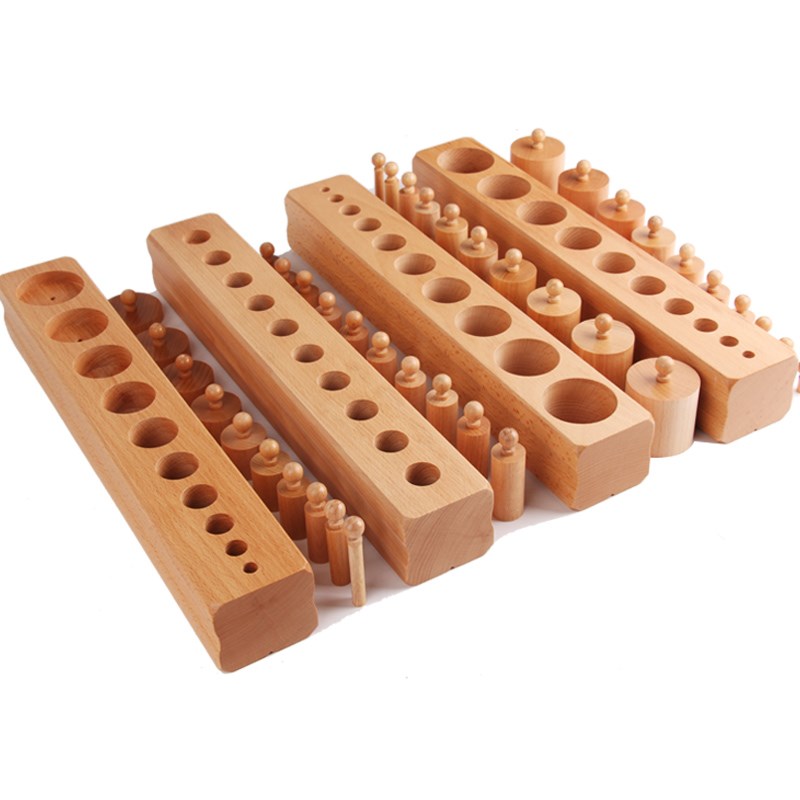 1-3岁蒙氏蒙特蒙台梭利插座圆柱体教具组合幼儿园专业版早教教具