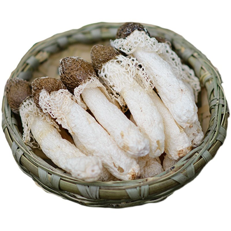 竹荪贵州特产织金短裙红托竹笙赤水黑头干货竹荪