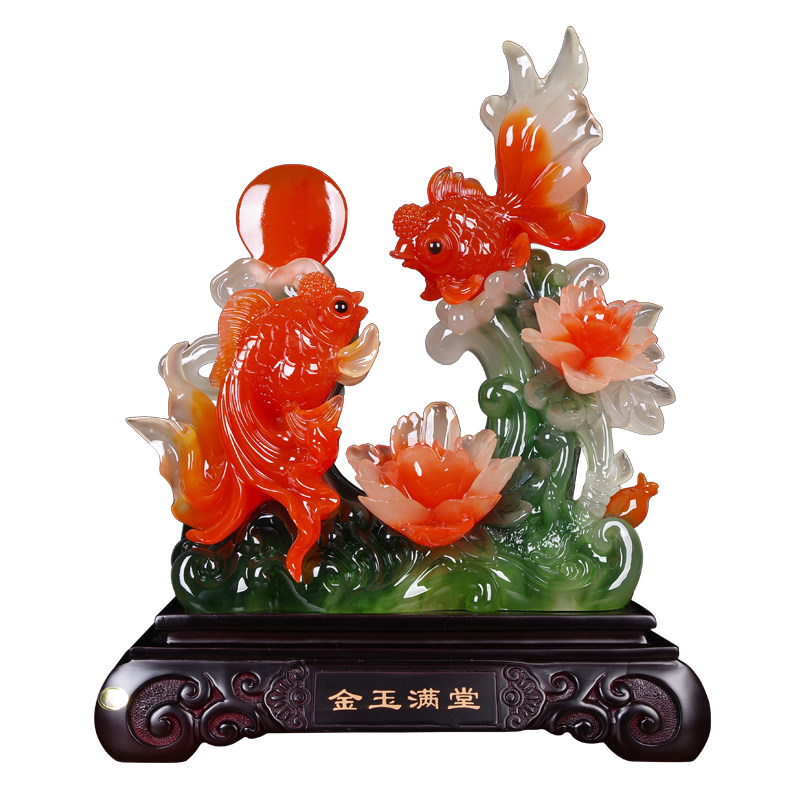 鲤鱼金玉满堂摆件招财锦鲤客厅电视酒柜乔迁开业摆件