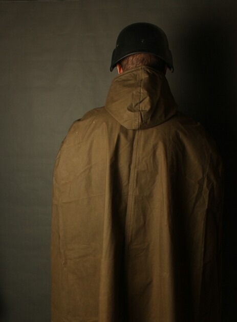 军迷收藏正品老货雨披65式斗篷雨衣防雨双面骑行水衣多用军迷披风