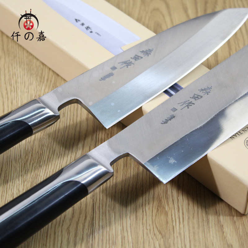 森田作加厚鱼头刀平头尖头三文鱼日式料理剔骨刀开鱼头砍骨寿司