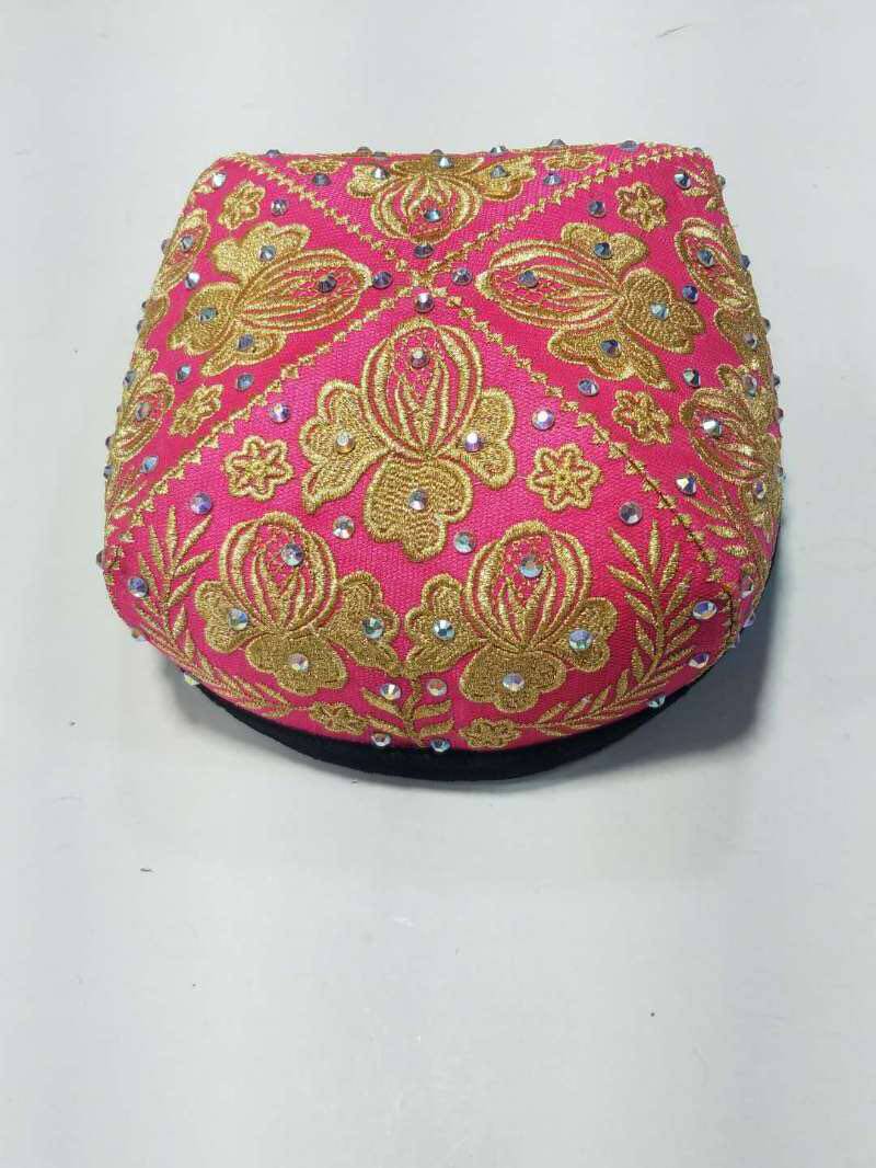 新疆维吾尔族花帽绣花带钻女士小花民族特色舞蹈演出帽子