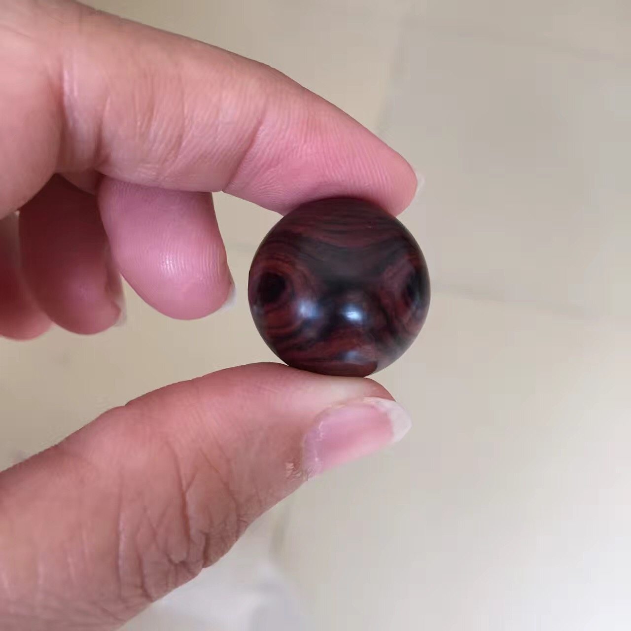 海南黄花梨糠梨紫油珠子手把件手串拍卖鬼脸山水佛珠