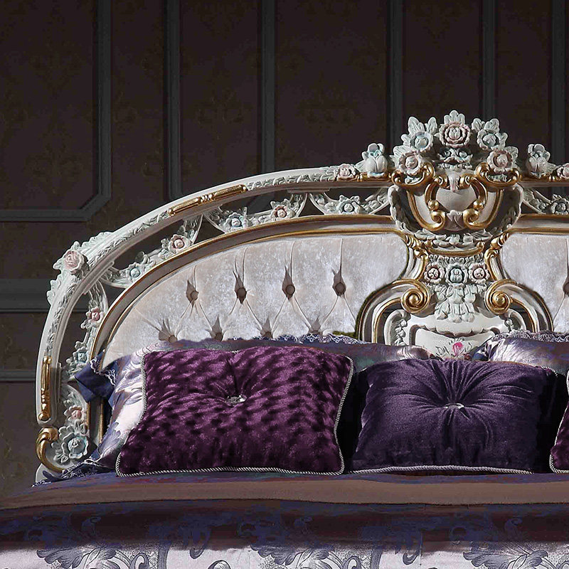 fp欧式奢华宫廷公主意大利皇室实木框架雕花实木床