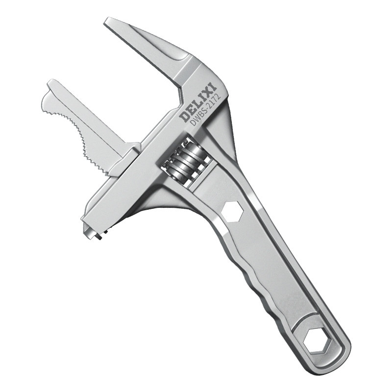 扳手德力西水暖安装卫浴万能多功能短柄开口水龙头活扳手