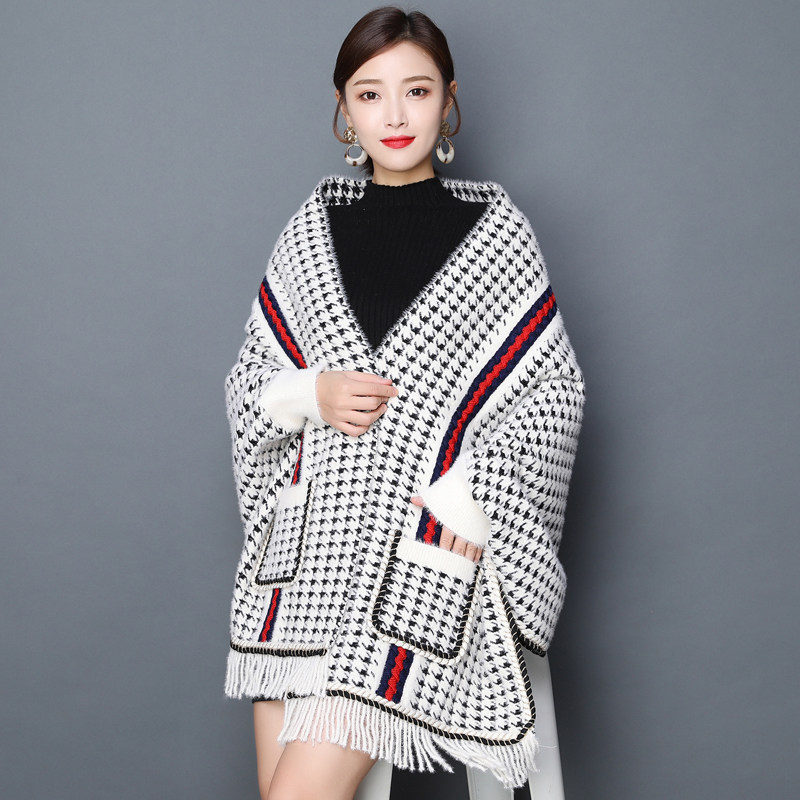 披肩秋冬带袖外套2020新款围巾两用围巾