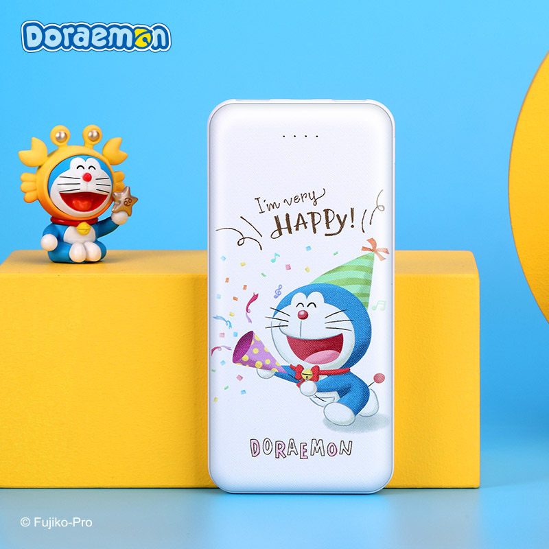 ROCK充电宝超薄小巧便携哆啦A梦10000毫安超大容量手机移动电源快充可爱轻薄冲电宝适用苹果华官方旗舰店正品