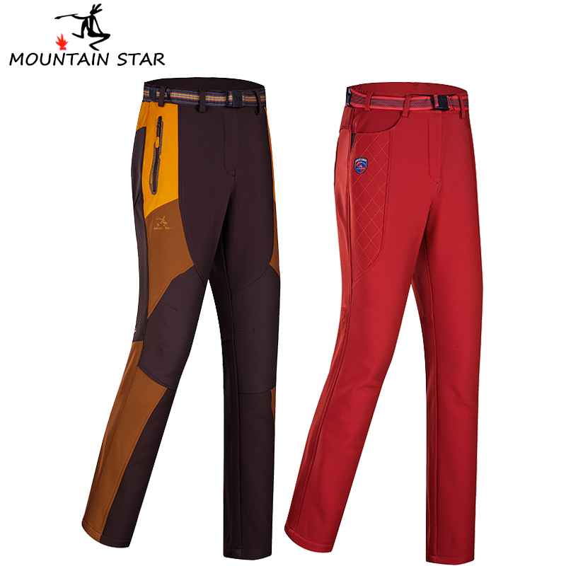 山影女秋冬弹力加厚加绒防风防泼水保暖软壳裤冲锋裤汇总