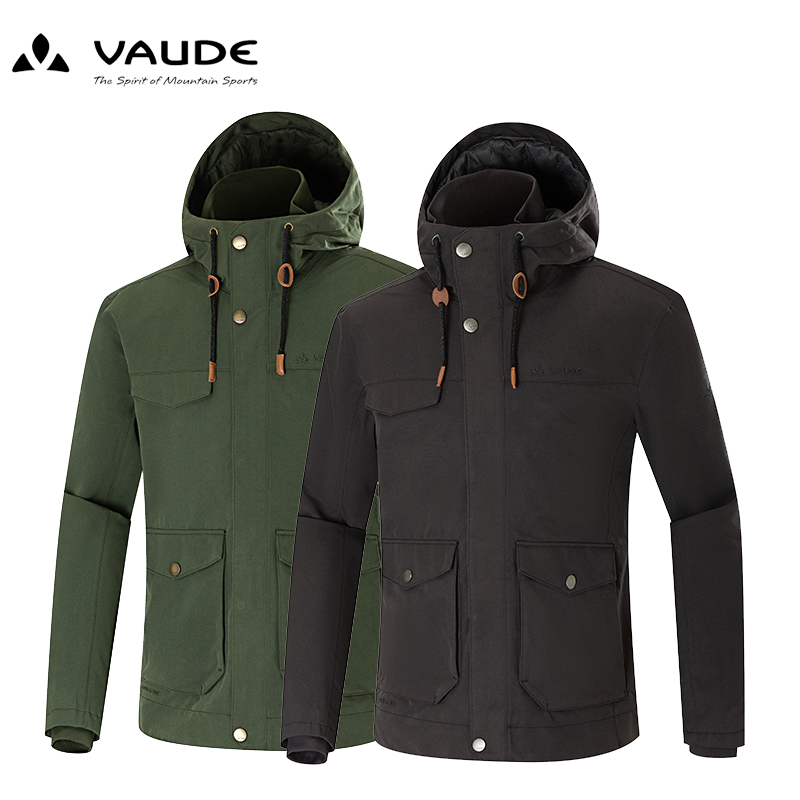 VAUDE 40651 男款户外防风防雨保暖夹棉风衣冲锋衣