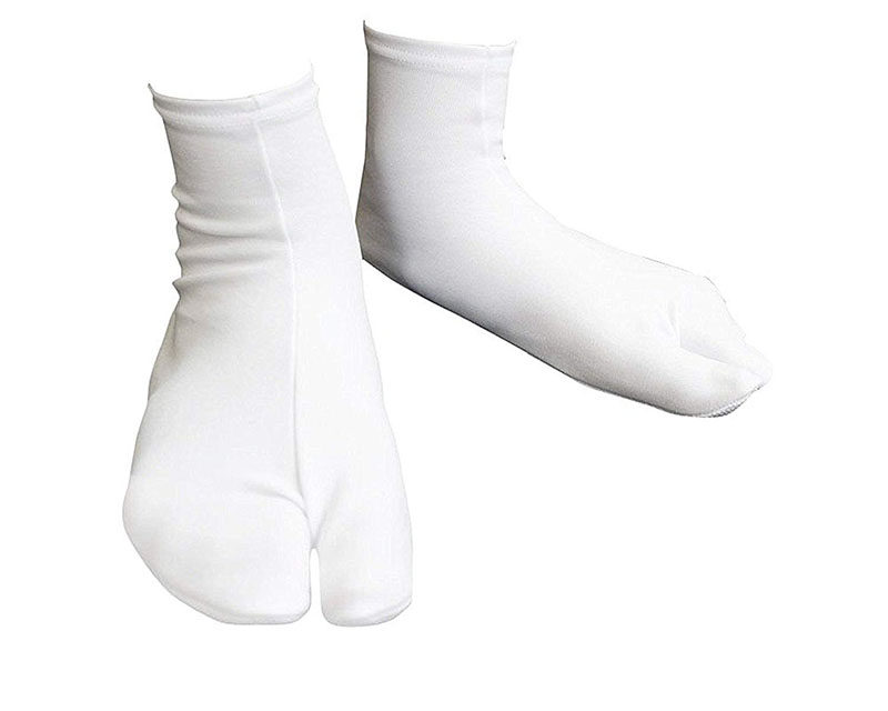 工房和服专门店日本二趾白色短袜防滑男女女同cosplay配件