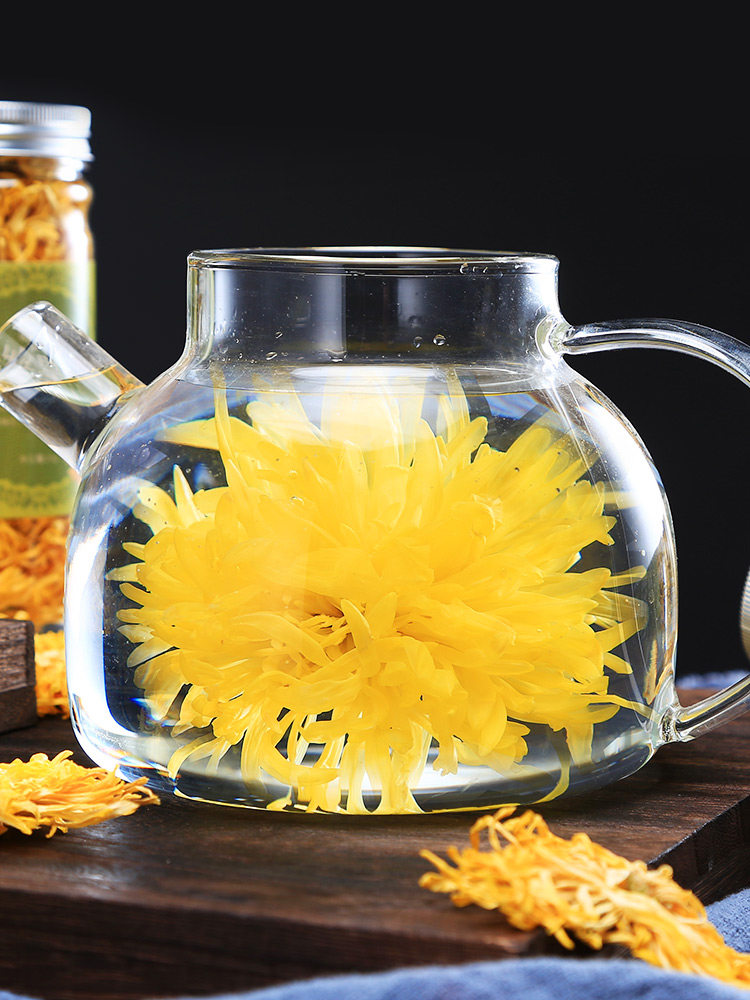 金丝皇菊花茶黄菊 一朵一杯大朵菊花茶黄山贡菊花去火60朵/罐装