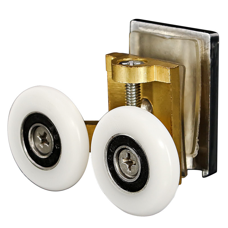 淋浴房蒙莱奇玻璃门滑轮老式圆弧型玻璃推拉门摇摆摆轮淋浴房配件