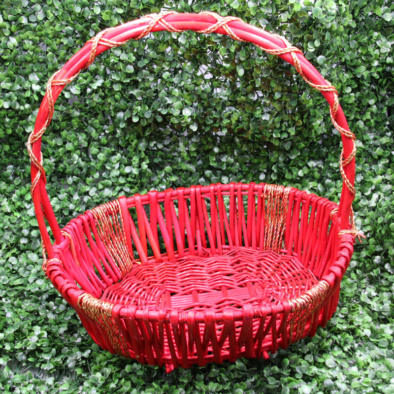 果篮送礼高档手提水果篮柳编藤编礼品包装沥水篮编织创意蔬果篮子