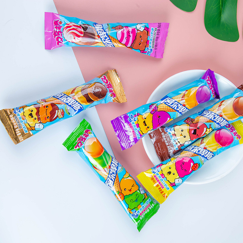 阿尔卑斯棒棒糖双享48支双层巧克力混合糖果儿童零食糖果