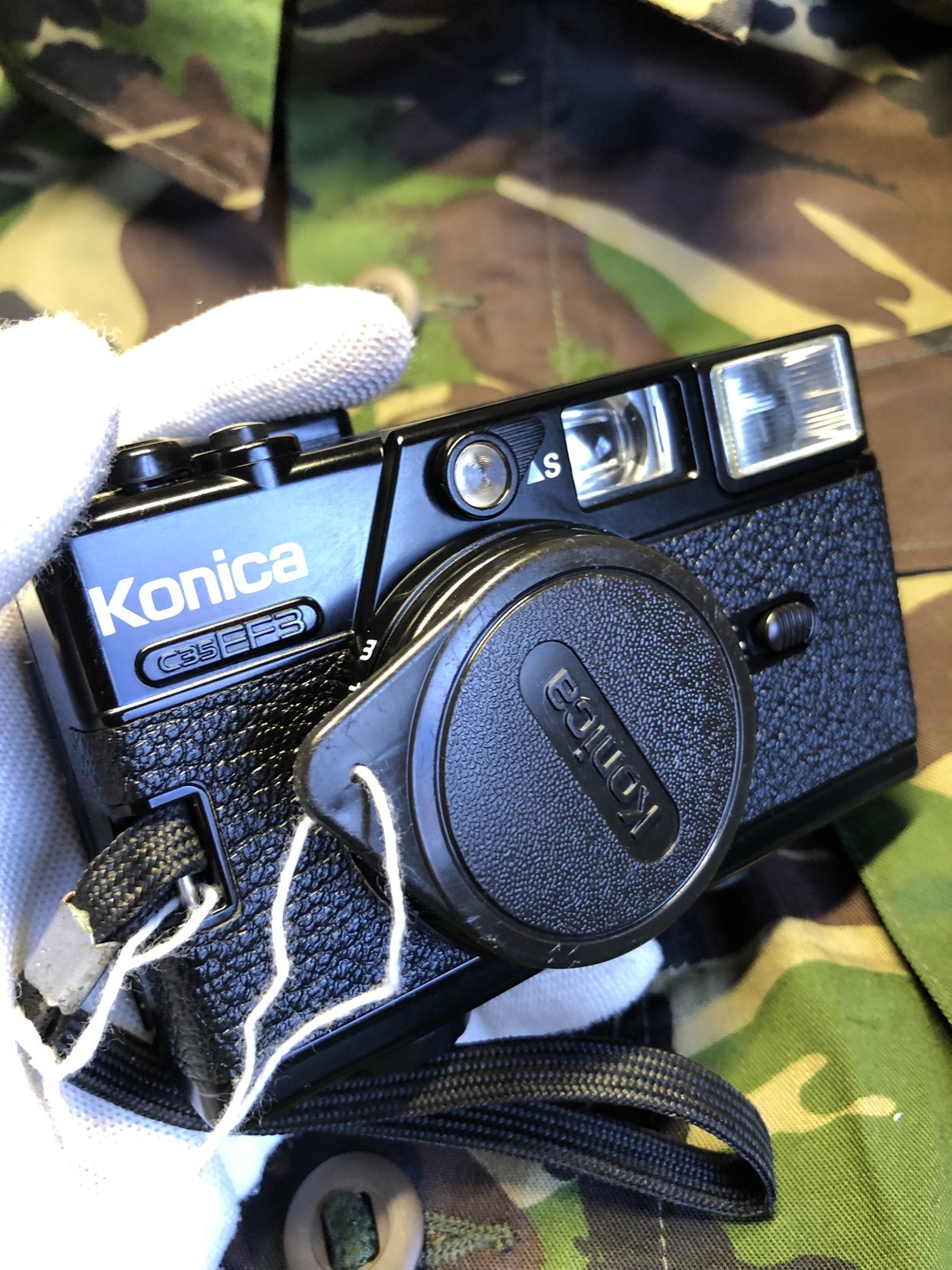 konica柯尼卡c35ef3黑色胶卷胶片菲林机械定焦中古旁轴相机