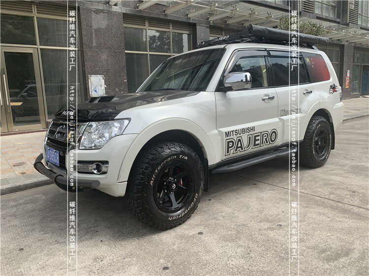 猎豹pajero帕杰罗v87v93v97改装开孔碳纤维机引擎汽车包围