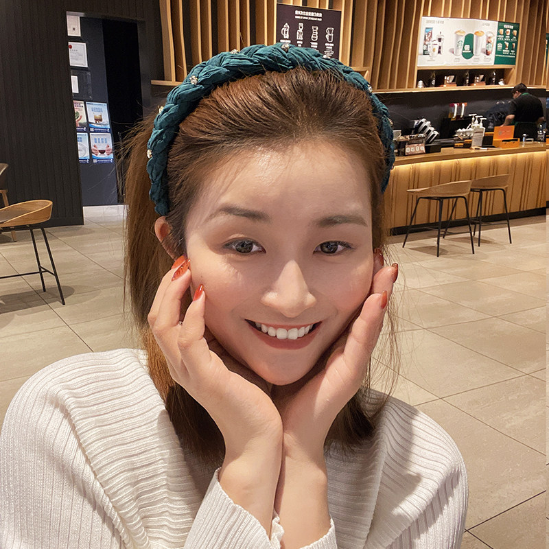 复古法式慵懒气质麻花麻花辫辫子发箍简约宽边发饰
