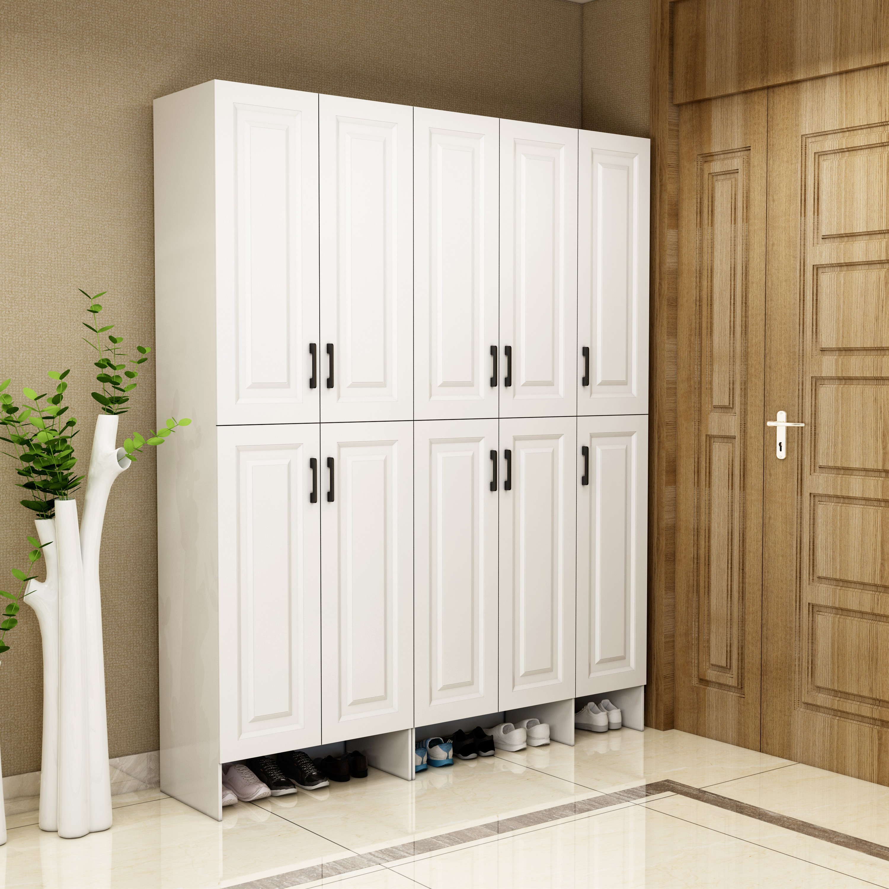 小户户型高低鞋柜组合收纳阶梯式楼梯玄关家用鞋柜