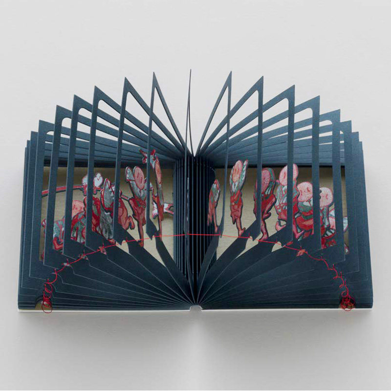 360度图书葛饰北斋麻雀book葛饰北斎雀踊艺术类原版书