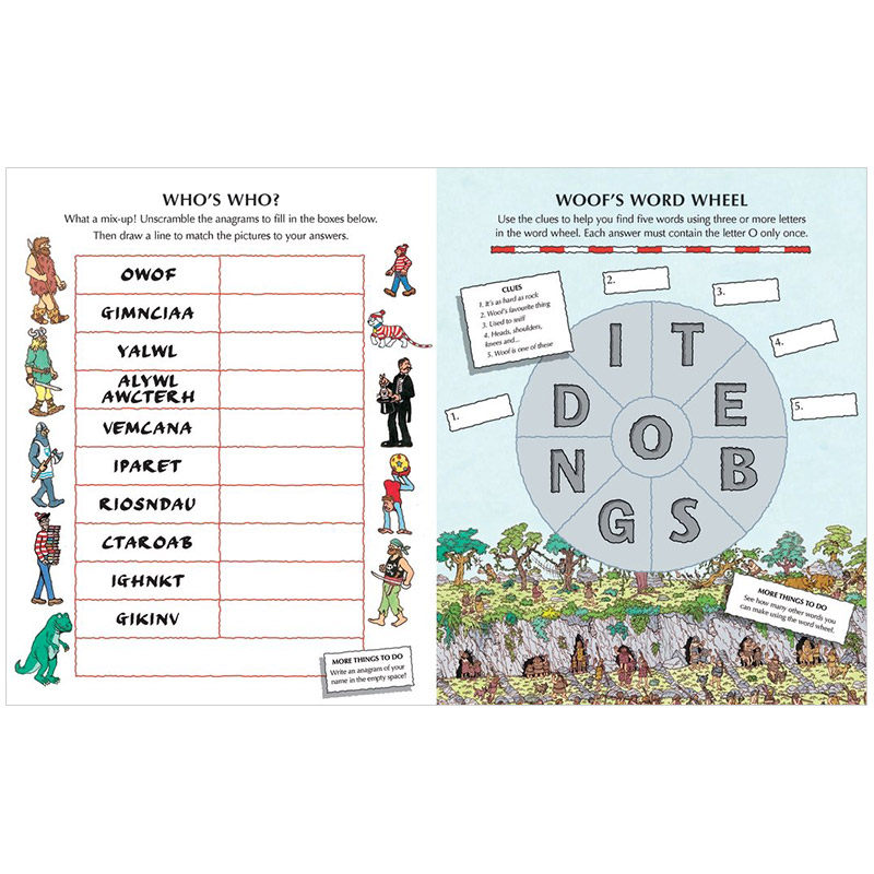 wherewally沃利在哪里游戏互动寻找英文原版儿童儿童读物原版书