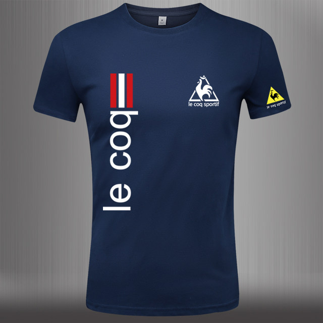 Short-sleeved t-shirt men's trendy brand personality fashion pure cotton loose wild simple half-sleeved shirt French big cock sportswear Short-sleeved t-shirt men's trendy brand personality fashion pure cotton loose wild simple half-sleeved shirt French big cock sportswear