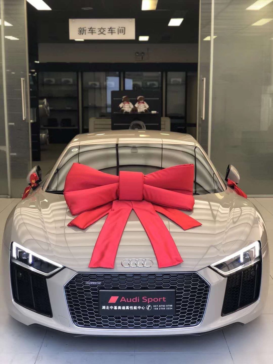 4s展厅店新车展车汽车提车交车特大蝴蝶结展厅装饰布置蝴蝶结礼盒