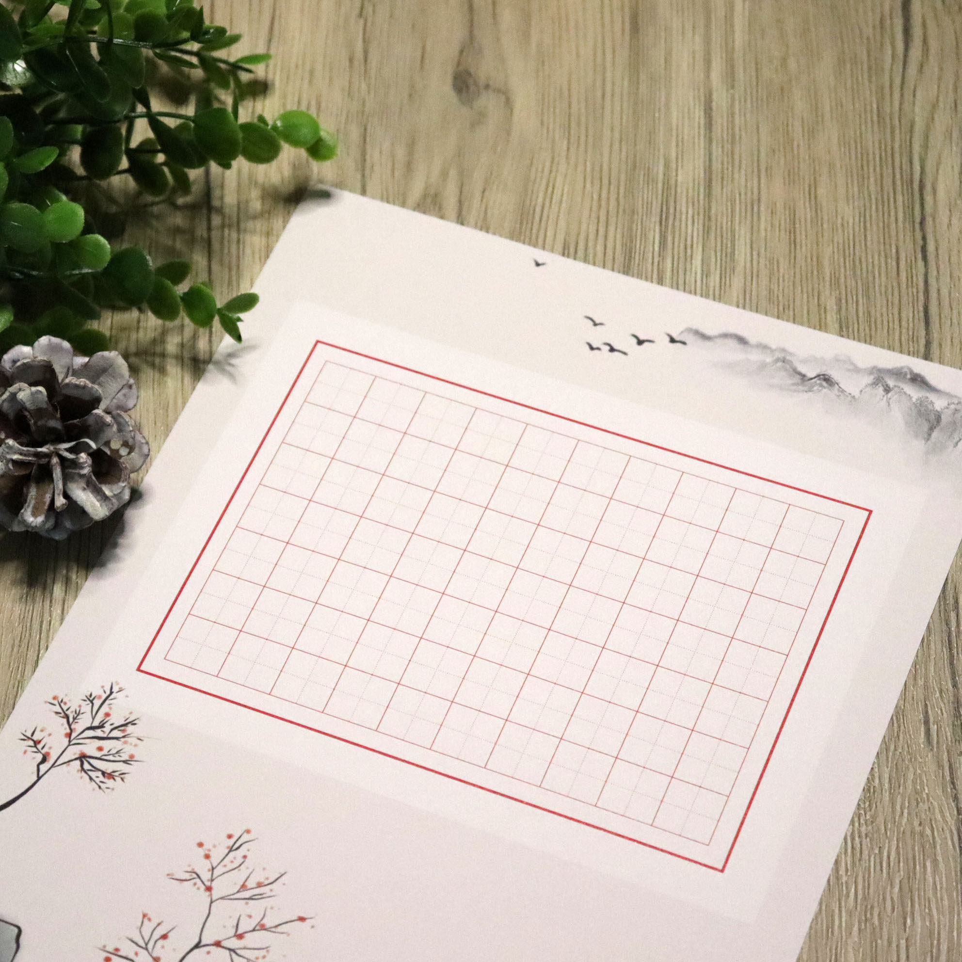 中国国风a4硬笔书法作品小学生钢笔练习创作比赛书法用纸