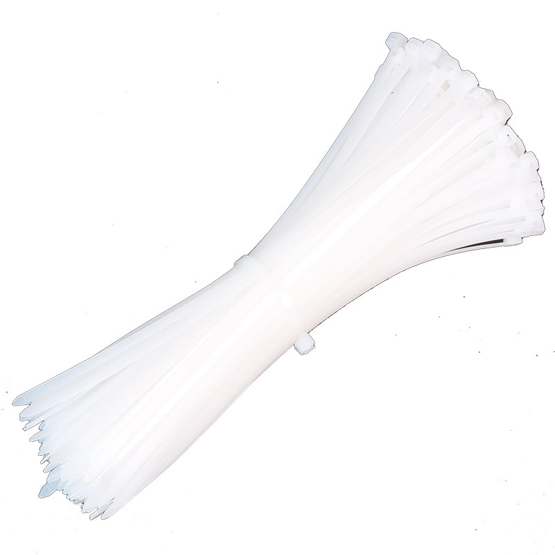 白色尼龙扎带自锁塑料卡扣强力扎线捆扎带绑缎带