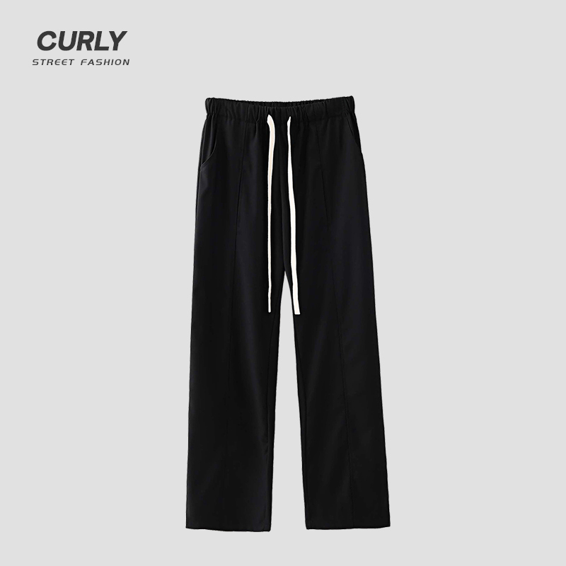 痞帅休闲长裤宽松潮流百搭帅气阔腿裤子高街ins潮运动夏季薄款男