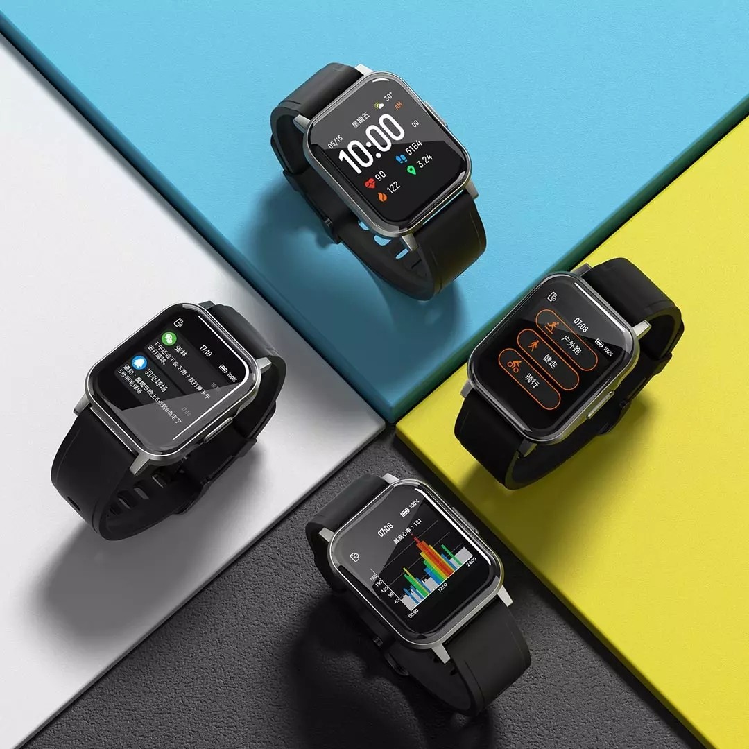 小型米白haylou智能手表smartwatch2来电信息提醒运动智能手表