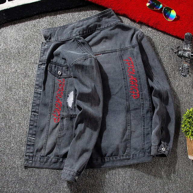 Winter denim jacket men's Korean version of Slim autumn and winter baseball uniform trend men's plus velvet thick coat corduroy Winter denim jacket men's Korean version of Slim autumn and winter baseball uniform trend men's plus velvet thick coat corduroy