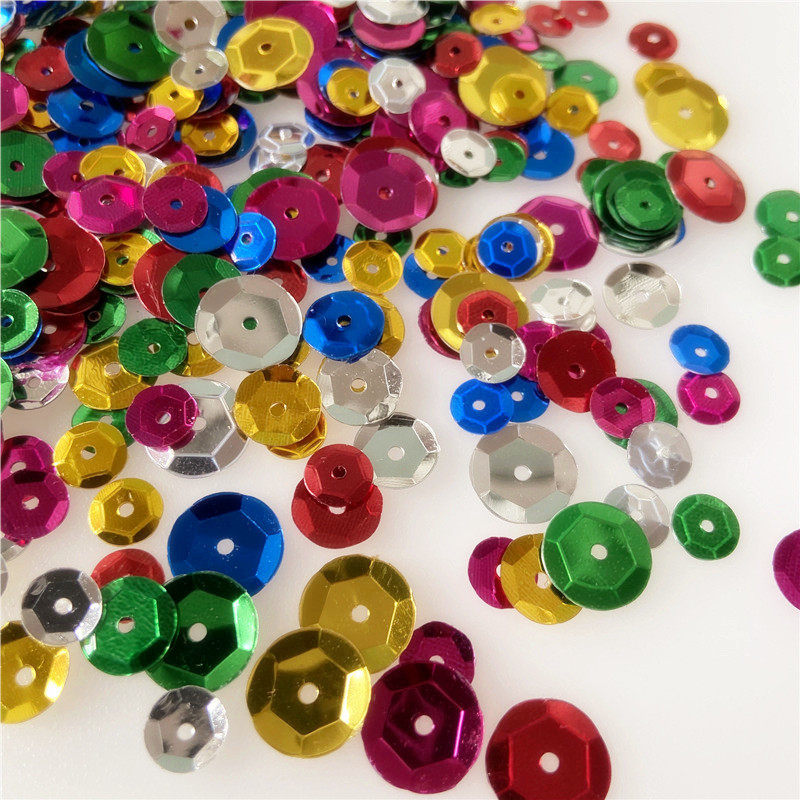 混色有孔亮片材料手工diy制作演出服珠片闪光亮片