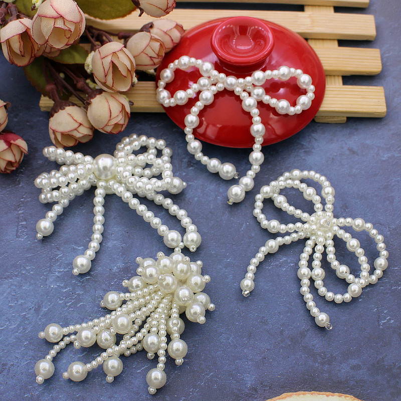 diy手工配件串珠钉珠蝴蝶结珍珠装饰自制团扇其他diy饰品配件