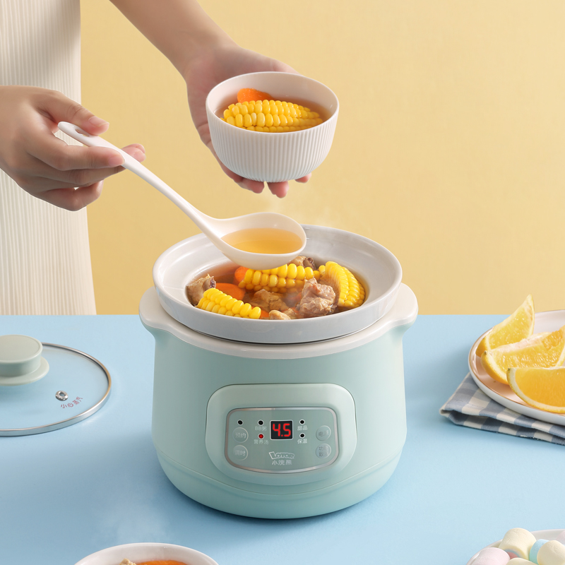 小浣熊宝宝煮粥锅熬粥婴儿煲粥锅辅食迷你全自动小bb煲电炖锅1人2