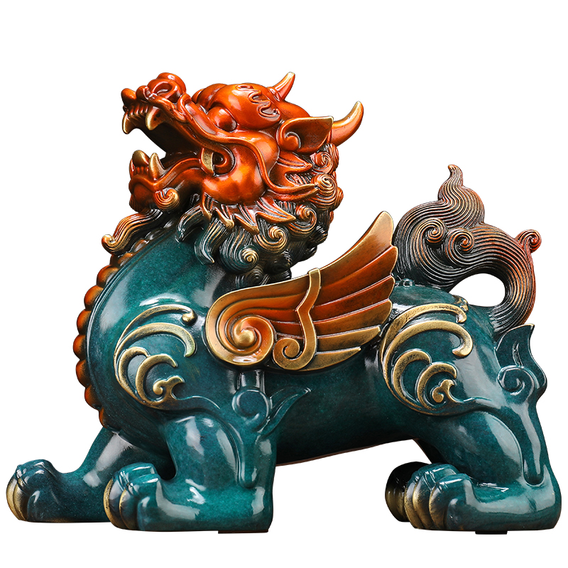 铜貔貅摆件一对纯铜小皮丘貔恘办公室高档桌面装饰工艺品家居客厅