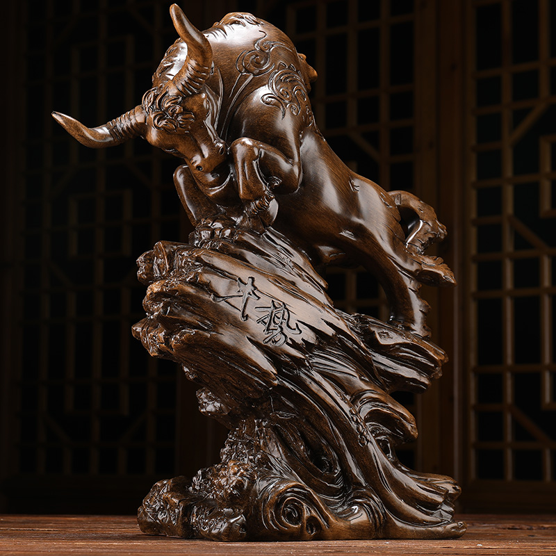 招财风水水牛摆件生肖吉祥物老板办公室办公桌装饰品摆件