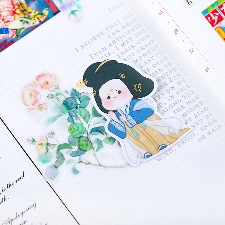 手账贴纸可爱卡通手帐装饰ins古风手机手机贴贴纸