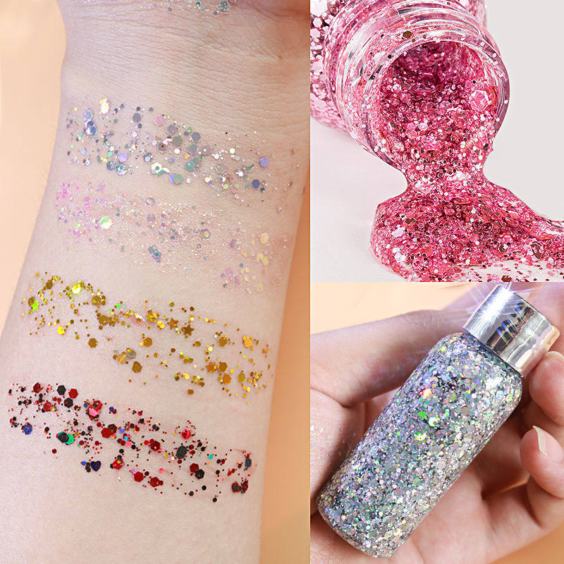 舞台亮晶晶眼影亮片头发啫喱六一儿童表演演出眼影