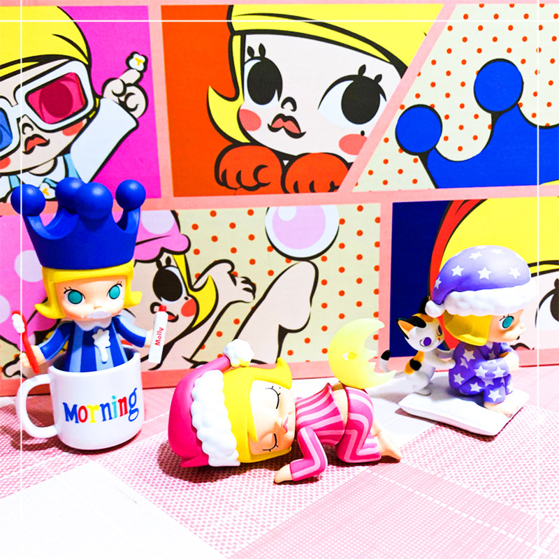 ppmt泡泡玛特molly一天系列盲盒手办泡泡确认隐藏潮玩盲盒