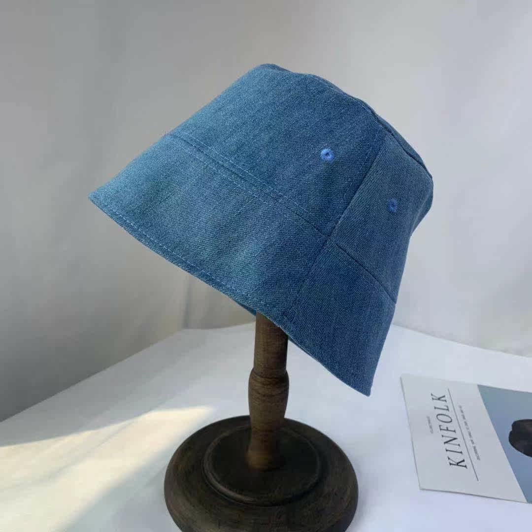 日系牛仔水桶帽子小众性冷淡禁欲系直筒帽子